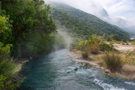 Thermopylae is the place of hot springs and entrances to Hades.の写真素材