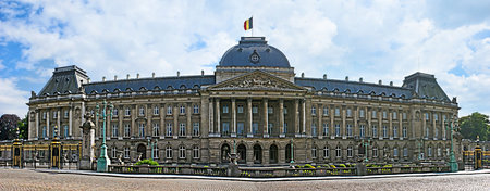BRUSSELS, BELGIUM - MAY 25, 2011: The Royal Palace of the King and Queen of the Belgians is one of the most notable landmarks, located on Place des Palais, on May 25 in Brussels.のeditorial素材