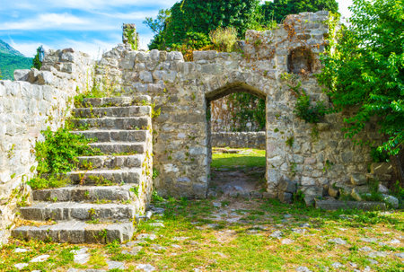 The ruins of the old residential house, Stari Bar, Montenegro.