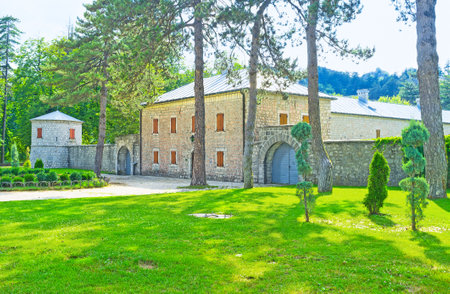 Biljarda Hall is the famous landmark of, Cetinje, here is located the museum of Petar II Njegos, Montenegro.のeditorial素材