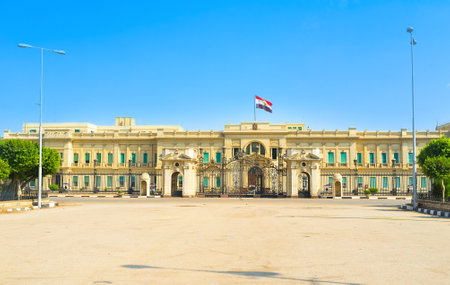 The Abdeen Palace is the state museum and the workplace of the President of Egypt located on ElGomhoreya Square Cairo.のeditorial素材