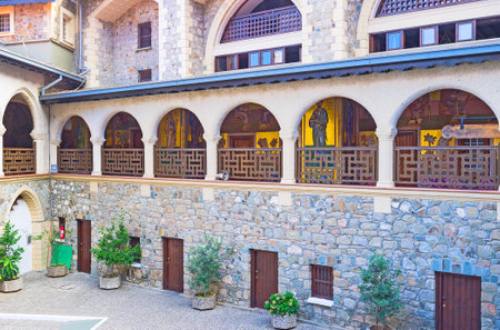 The old orthodox Kykkos Monastery is one of the most popular landmarks of Cyprus.のeditorial素材