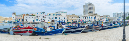 BIZERTE, TUNISIA - SEPTEMBER 4, 2015: The port is the best place for the daily walk, on September 4...