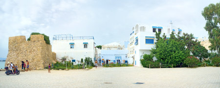 HAMMAMET, TUNISIA - SEPTEMBER 6, 2015: One of the best tunisian resorts located on Cap Bon, on September 6 in Hammamet.のeditorial素材