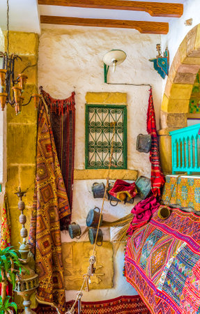 SOUSSE, TUNISIA - SEPTEMBER 1, 2015: The vintage restaurant in Medina creates the unusual atmosphere of arabic fairy tail, on September 1 in Sousse.のeditorial素材