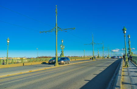 SAINT PETERSBURG - APRIL 24, 2015: Crossing bridges in Saint Petersburg is a special pleasure, because most of them are richly decorated, on April 24 in Saint Petersburg.のeditorial素材