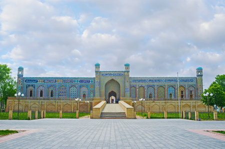 The Khudayar Khan Palace is one of the most popular landmarks of Fergana Valley, located in old Kokand, Uzbekistan.のeditorial素材
