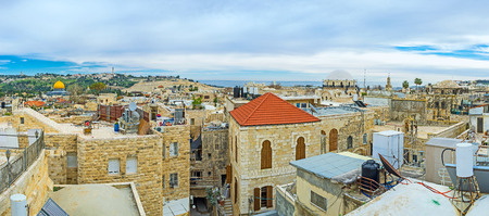 The city of Jerusalem is famous for its medieval architectural landmarks and holy places, Israel.の写真素材