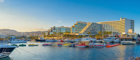 The sunset beams and various colorful boats and yachts make Lagoona of Eilat one of the most...