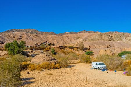 EILAT, ISRAEL - FEBRUARY 23, 2016: The Texas ranch in valley among the Eilat mountains, on February...