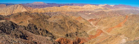 The rocky desert is one of the most colorful places in dry southern district, Eilat, Israel.のeditorial素材