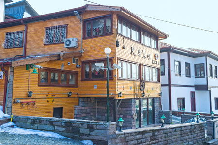 ANKARA, TURKEY - JANUARY 16, 2015: The foot of the Castle Hill is the best place to enjoy the Turkish cuisine in one of the local restaurants, on January 16 in Ankara.のeditorial素材