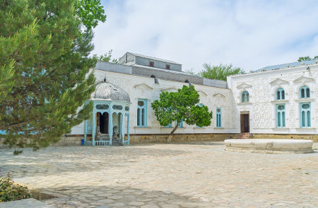 BUKHARA, UZBEKISTAN - APRIL 29, 2015: The Sitorai Mokhi-Khosa Palace is one of the most interesting landmarks of the city, on April 29 in Bukhara.のeditorial素材