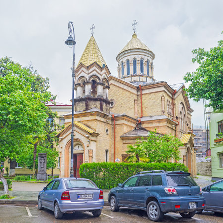 BATUMI, GEORGIA - MAY 24, 2016: The Surb Prkich Armenian Apostolic church is the notable religious...