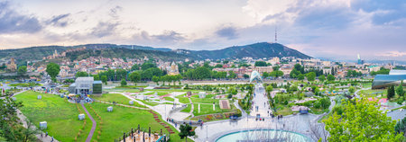 TBILISI, GEORGIA - MAY 28, 2016: The Rike park is one of the most popular sites in city, with many...