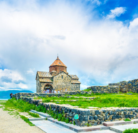 SEVAN, ARMENIA - MAY 31, 2016: The Sevanavank Monastery is one of the most visitable complex, famous...