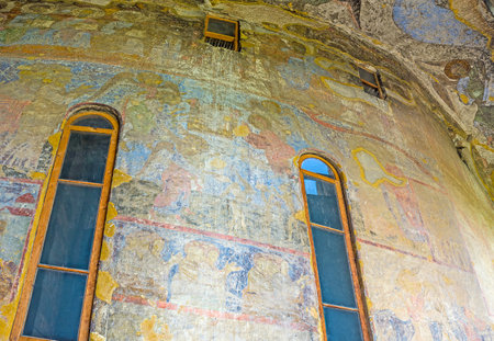 VARDZIA, GEORGIA - MAY 27, 2016: The Dormition Church in famous Monastic Complex is the place of pilgrimage and tourist interest, on May 27 in Vardzia.のeditorial素材