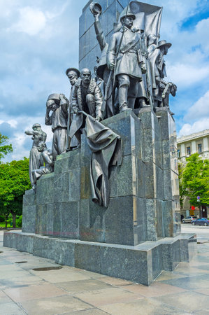 The group of rebellious working people are the part of the complex monument to the famous Ukrainian poet and writer - Taras Shevchenkoのeditorial素材