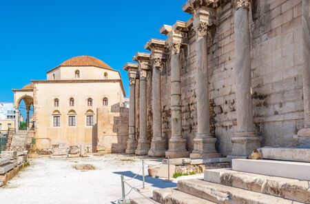 Archaeological sites in Athens boasts ancient greek and medieval ottoman architecture, Greeceの写真素材