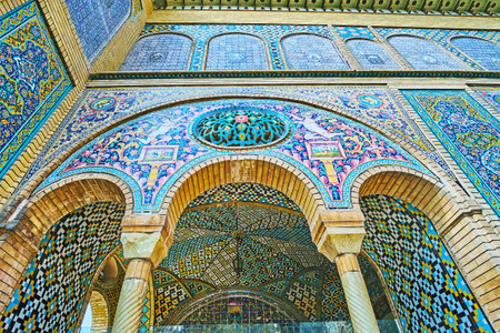 TEHRAN, IRAN - OCTOBER 11, 2017: The Khalvat-e-Karim Khani pavilion is one of the most splendid...