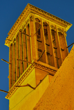Beautiful medieval badgirs are the most notable landmark of old town of Yazd, Iranの写真素材