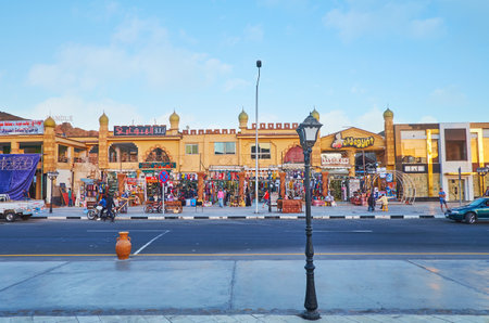 SHARM EL SHEIKH, EGYPT- DECEMBER 15, 2017: The Old Bazaar is the perfect place to choose some souvenirs, enjoy local food and beverages, discover Eastern trade traditions, on December 15 in Sharm El Sheikh.のeditorial素材