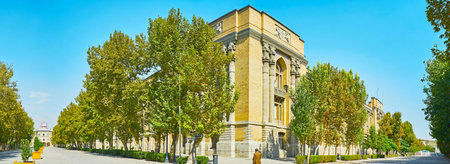 Panorama of the large building of Ministry of Foreign Affairs (former Police House), surrounded by...