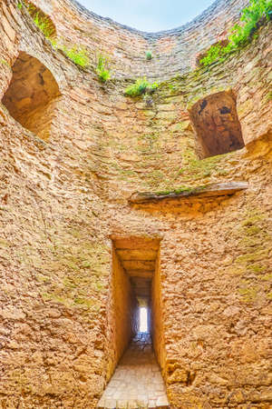 The ruined stone tower of Akkerman Fortress, Bilhorod-Dnistrovskyi, Ukraineの写真素材