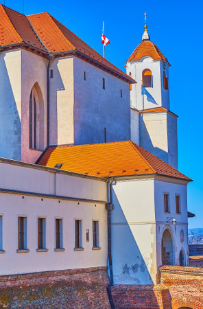 Gorgeous medieval Spilberk Castle is a must see landmark while visiting Brno city, Czech Republicのeditorial素材