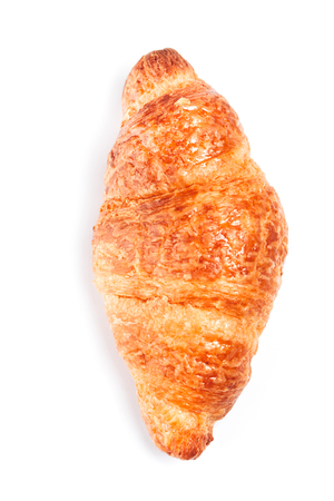 Fresh croissant or baking isolated on whiteの写真素材