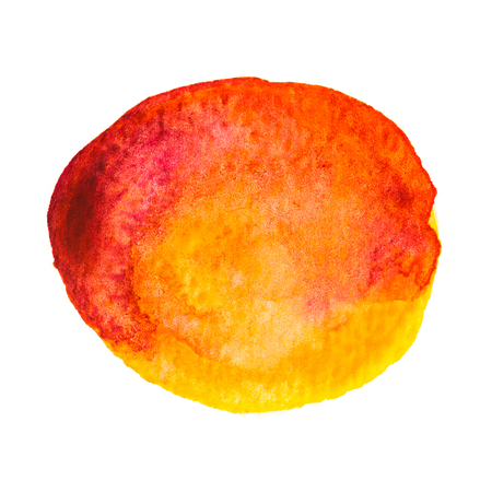Watercolor circle isolated on whiteの写真素材