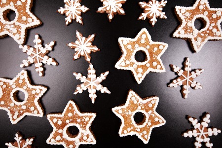 New year and Christmas gingerbreadの写真素材