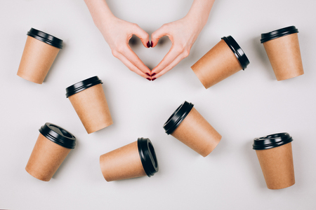 Loving coffee concept.の写真素材