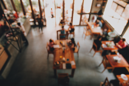 Blurred background of cafe,