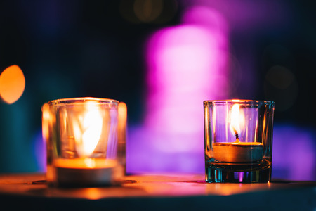 Candles in spa zoneの写真素材