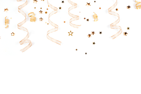 Gold Christmas decorationsの写真素材