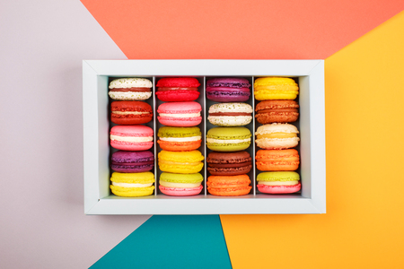 Box of macaronsの写真素材