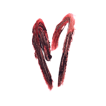 red textured lipstick strokeの写真素材