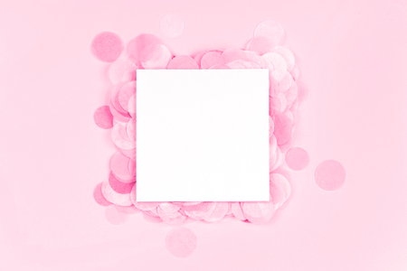 Confetti with white clean blankの写真素材