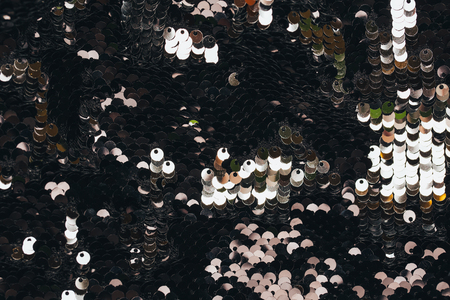 background made of two-sided sequinsの写真素材
