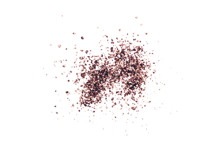 Stroke of eye shadows with glitters isolated on whiteの写真素材