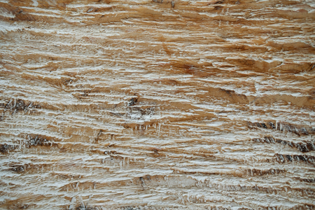 Wood wavy texture background in light beige color. Place for text.の写真素材