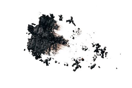 Gray eye shadows with shimmer. Cosmetics concept. Isolated on white background.の写真素材