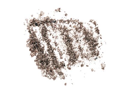 Gray eye shadows with shimmer. Cosmetics concept. Isolated on white background.の写真素材