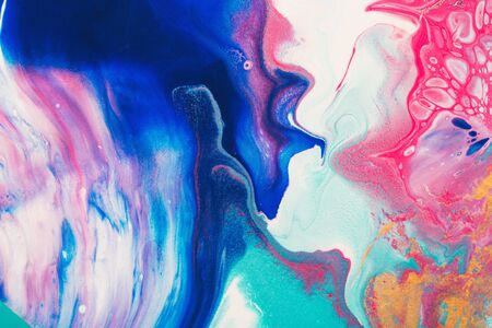 Abstract background made with fluid art technique. Trendy colorful backdrop.の写真素材