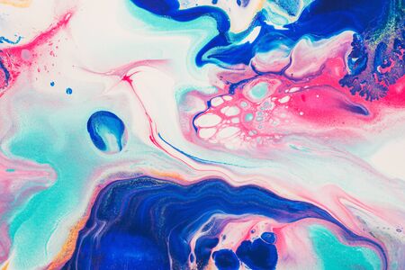 Abstract background made with fluid art technique. Trendy colorful backdrop.の写真素材