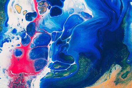 Abstract background made with fluid art technique. Trendy colorful backdrop.の写真素材
