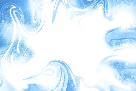 Abstract blue fluid art background. Digital art.の写真素材