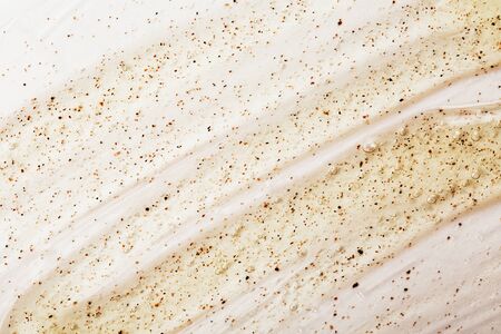 Scrub smear on white background. Beauty concept.の写真素材