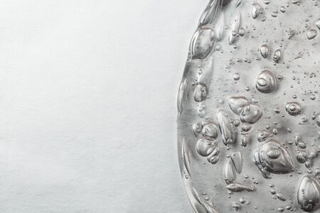 Texture of hyaluronic acid with oxygen bubbles.の写真素材